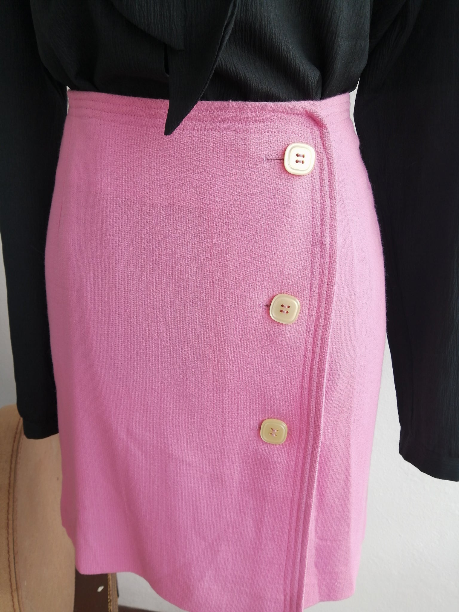 Pink Wrap mini skirt